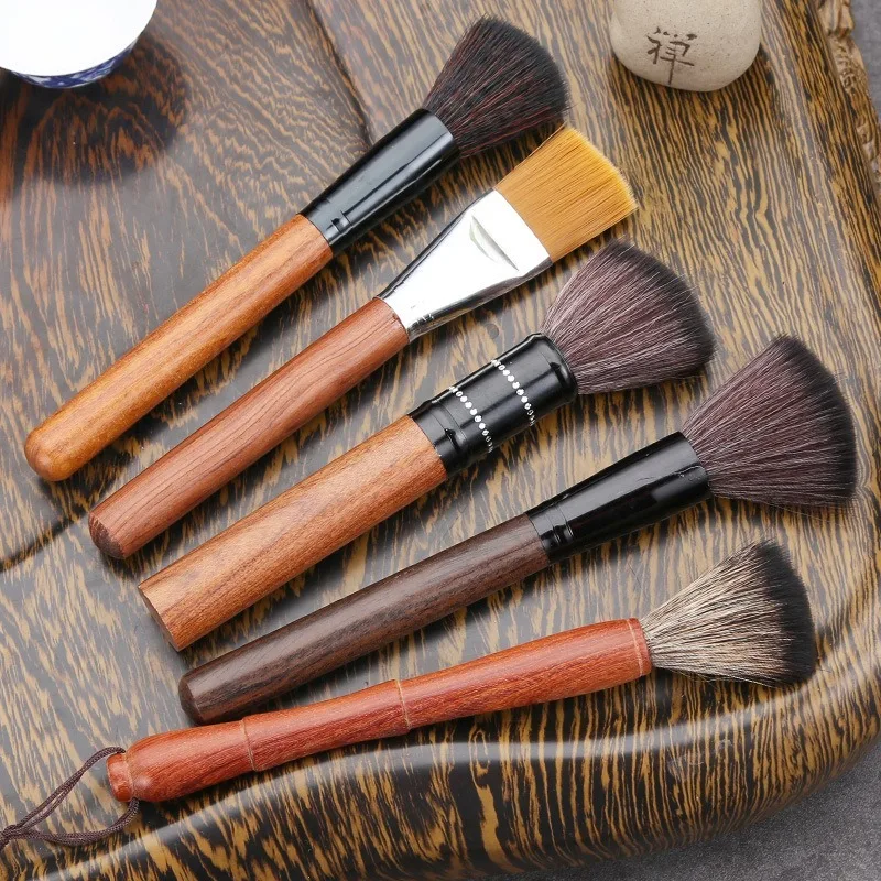 فرشاة الشاي، فرشاة إبريق الشاي، فرشاة المجموعة، فرشاة الرسم، مكنسة الشاي، قلم الشاي الذي لا يساقط الشعر، فرشاة صينية الشاي من خشب الورد، فرشاة مجموعة الشاي