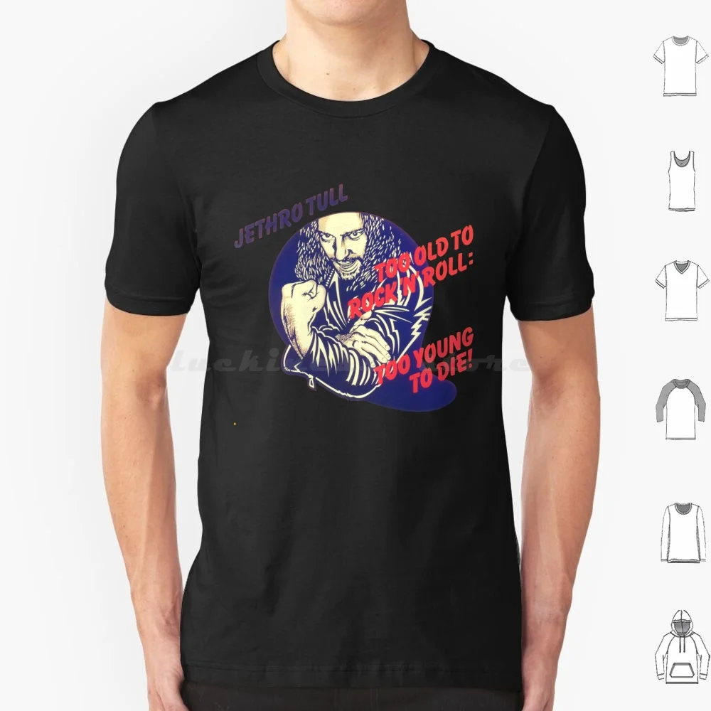 Camiseta Jethro Tull Too Old To Rock And Roll Too Young To Die Tamanho Grande 100% Algodão
