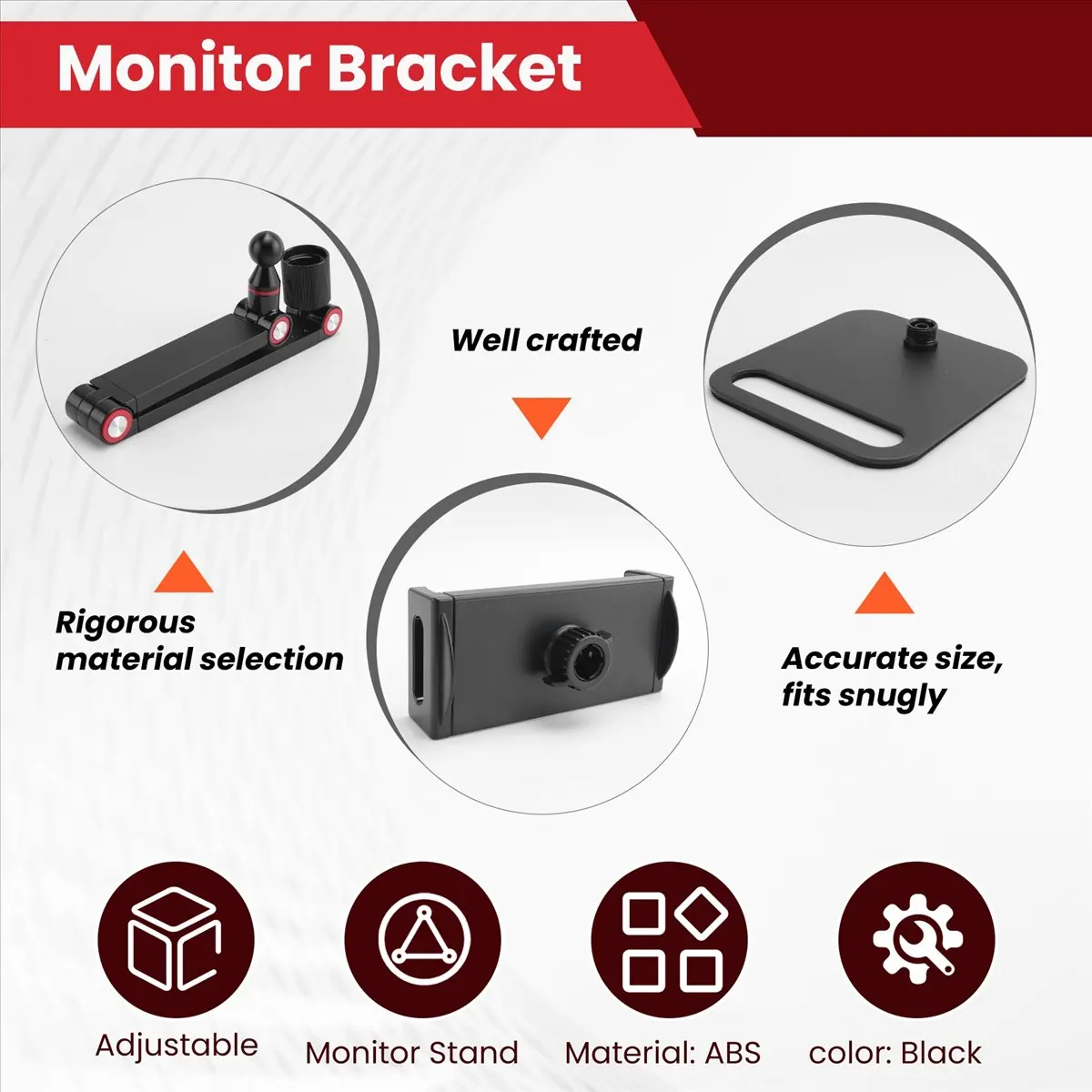 DIGITALBUY Portable Monitor Stand Adjustable 360° Swivel Bracket Tablet Holder Compatible with Tablet Desktop Clamp Stan