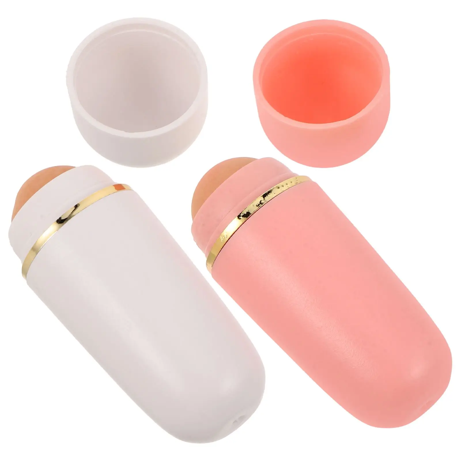 2Pcs Volcano Stone Roller Oil Absorbing Stick Deep Cleansing Face Control Portable Skin Care Tool Longlasting Makeup