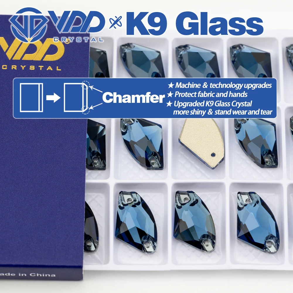 VDD S119 Montana Galactic Top Quality K9 Glass Sew On Rhinestones Crystal Flatback Sewing Stones For Clothes Decorations