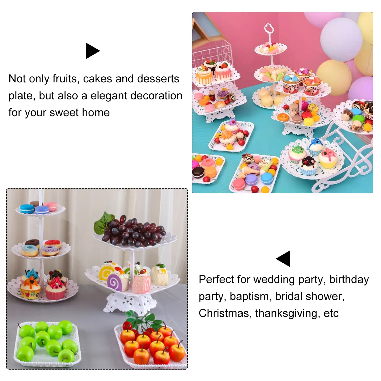 

Heart Shape Cake Stand Sweet Dessert Display Rack Snack Holder Multi Layer Non-Slip Baking Decoration Tool