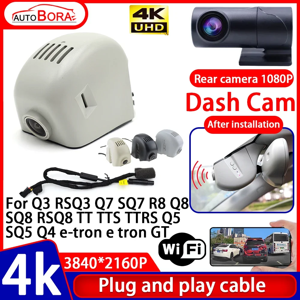 

Video Recorder 4K UHD Plug and Play Car DVR Dash Cam Camera for Q3 RSQ3 Q7 SQ7 R8 Q8 SQ8 RSQ8 TT TTS TTRS Q5 SQ5 Q4 e-tron GT