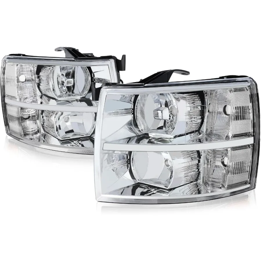 

Halogen Headlights Assembly for Chevrolet Silverado 1500 2500HD 3500 GMT900 20072014 Model Years Dual Driver and Passenger Side