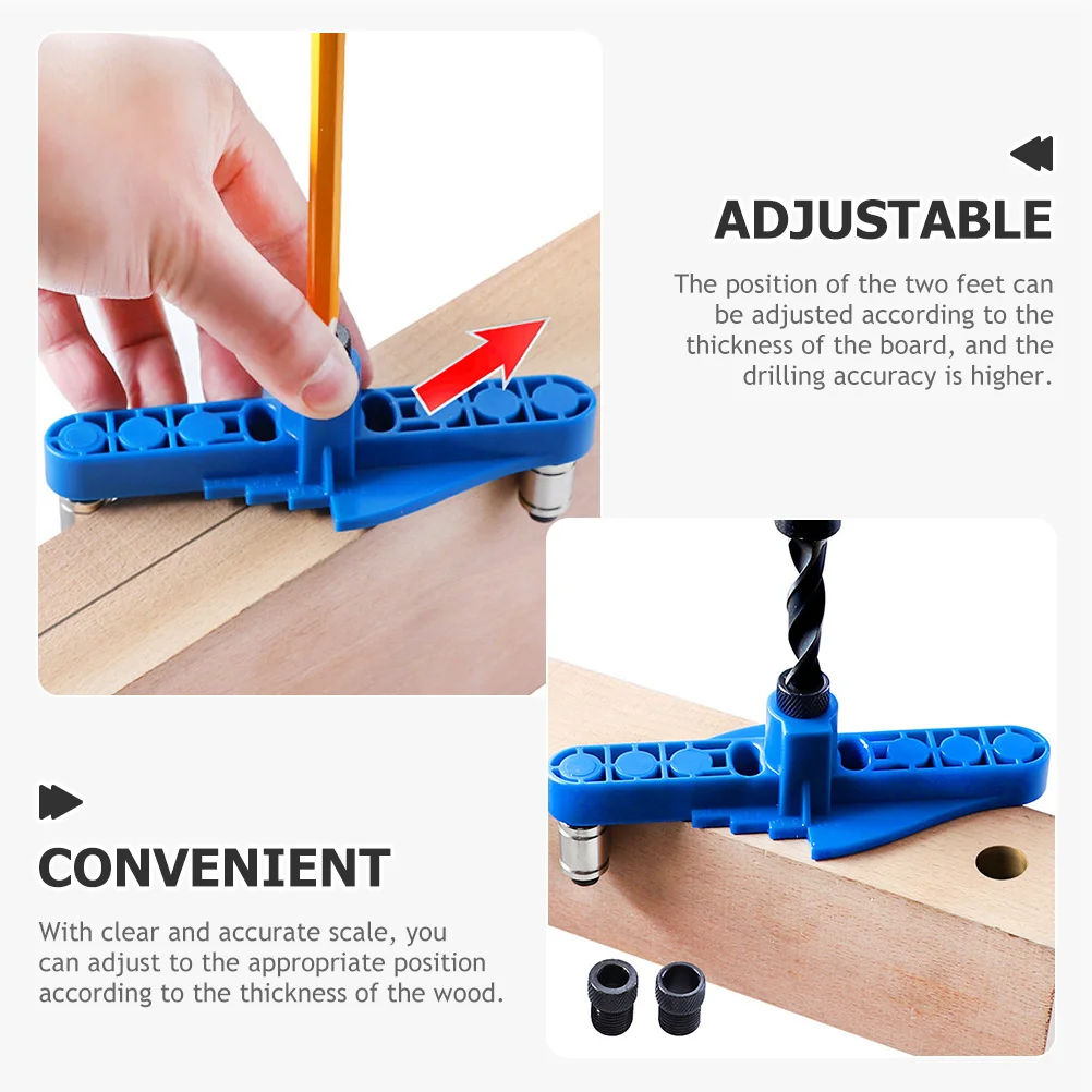 

Straight Hole Punch Locator Scale for Woodworking Drill Guide Scribe Tool Pocket Hole Jig Dowel Marking Carpentry Accessories