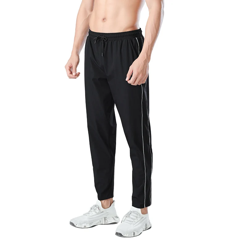 New Men Sports Stripe Pants Quick-drying GYM Running Fitness Training Casual Trousers Sweatpants for Male Jogging Pants