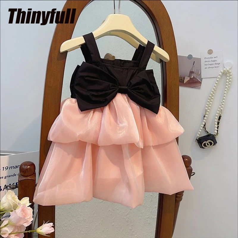 

Короткое платье трапециевидного кроя Thinyfull для девочек, без рукавов, с квадратным воротником, из блестящего атласа, детское вечернее платье, платье на день рождения, на заказ