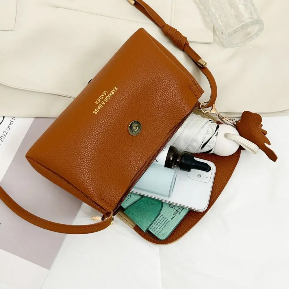 Neue Damen-Umhängetaschen aus weichem Leder, modische Vintage-Handtasche, leichte, tragbare Umhängetasche, Geschenk für Frauen – Detail 2