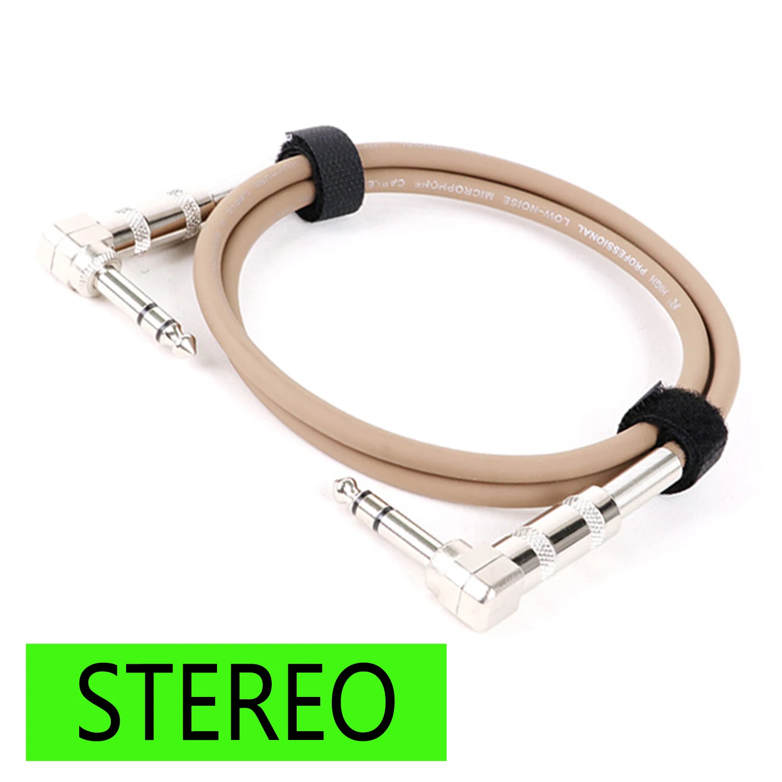 GuerGuo Gold Plate 6,35 Stereo Audio Balanced TRS 1/4 Winkel zu Winkel Lautsprecher Verstärker Kabel für Gitarre Tastatur ‎   Zweikanaliges Kabel 1 Stück 3
