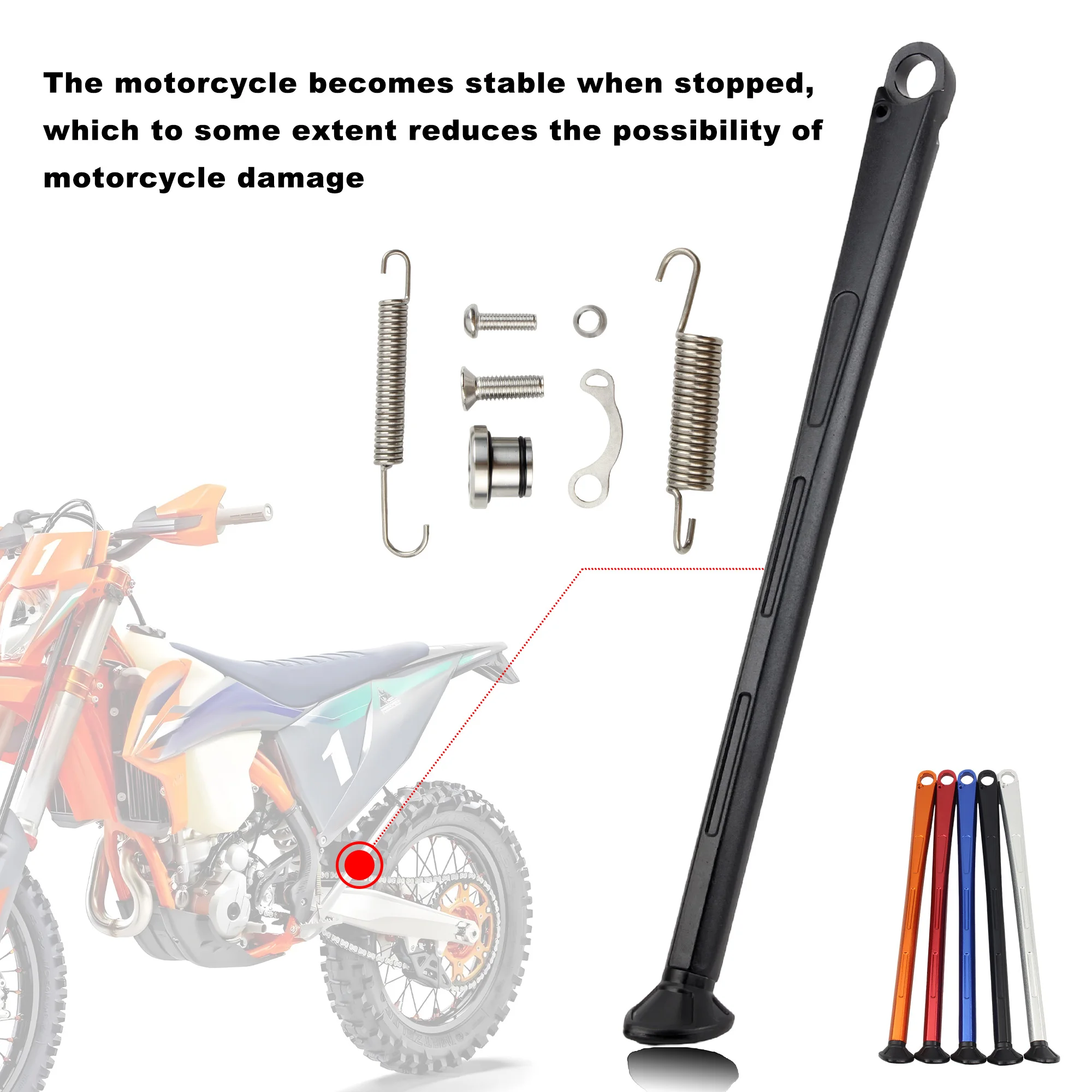 For KTM Motorcycle Parking Side Stand Kickstand XC XCW XCF XCFW EXC EXCF 2008-2023 For Husqvarna TE FE TX FX FS 2008-2023 Parts - Image 2
