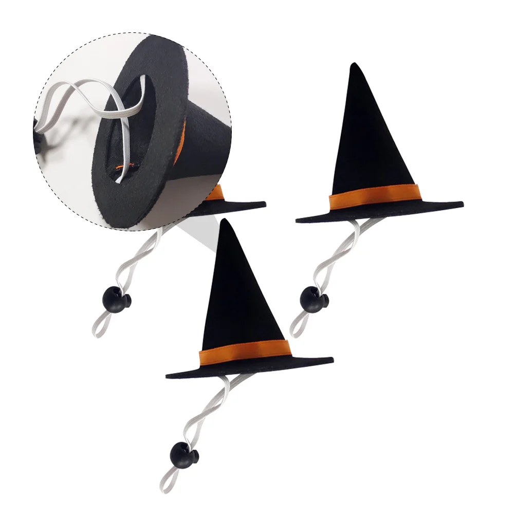 

3pcs Halloween Wizard Hat For Pets Adjustable Soft Costume Hat Dog Cat Puppy Kitten Party Parade Photo Shoot Accessory