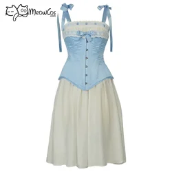 DAIZBELLA Women's Retro Medieval Dress Chemise Renaissance Dress Cosplay Costume