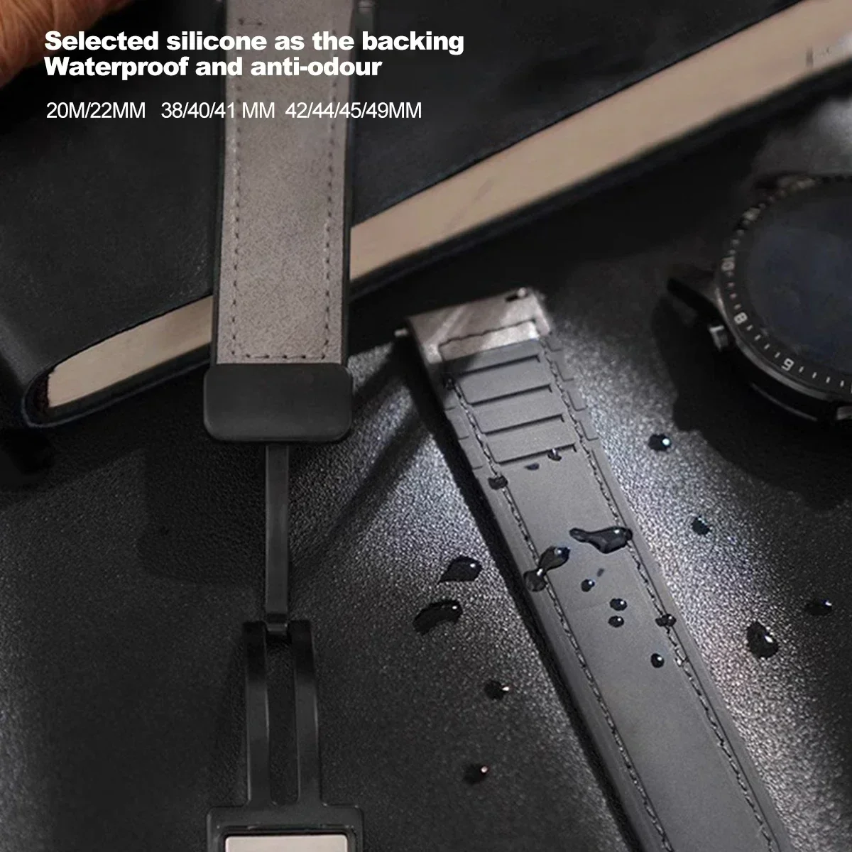 20 مللي متر حزام من الجلد السيليكون لأوميغا X سواتش المشتركة MoonSwatch المغناطيسي مشبك سوار لساعة سواتش الإفراج السريع الفرقة