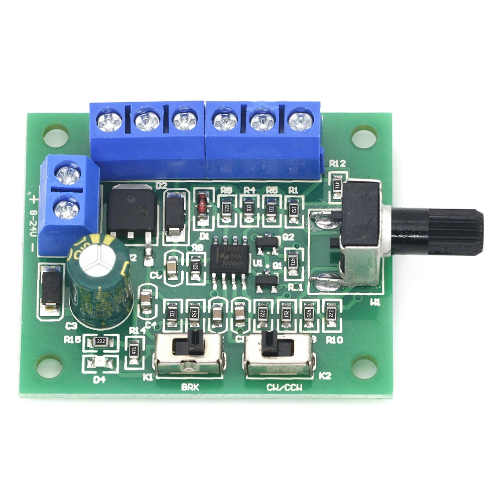 DC 8-24V brushless motor PWM speed board, DC motor governor 10A forward and reverse switch with driver