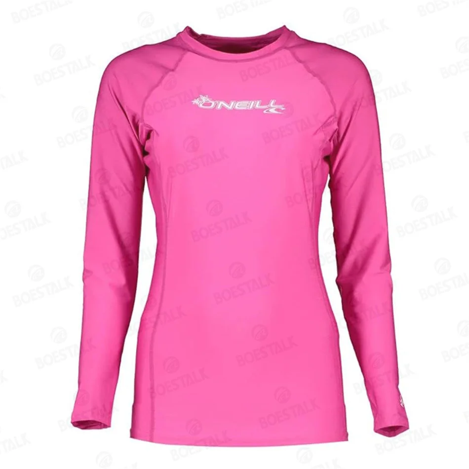 Ochraniacz na wysypkę dla kobiet ubrania do surfowania strój kąpielowy Rashguard Surf Wear Uv Water Sport długi rękaw t-shirt strój kąpielowy