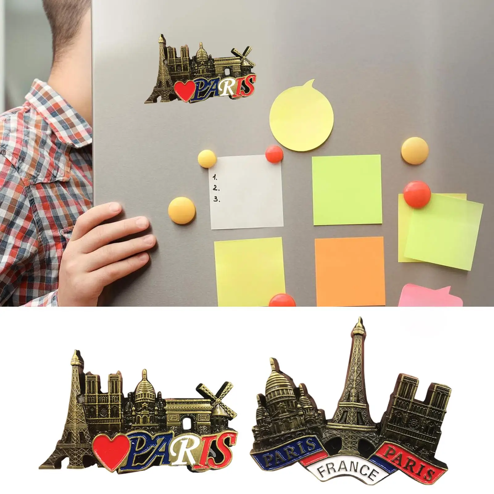 Decorative Magnets 3D Notre-Dame Cathedral Souvenir Fridge Magnet Kitchen Accessories For Party Photographers Men Women Art