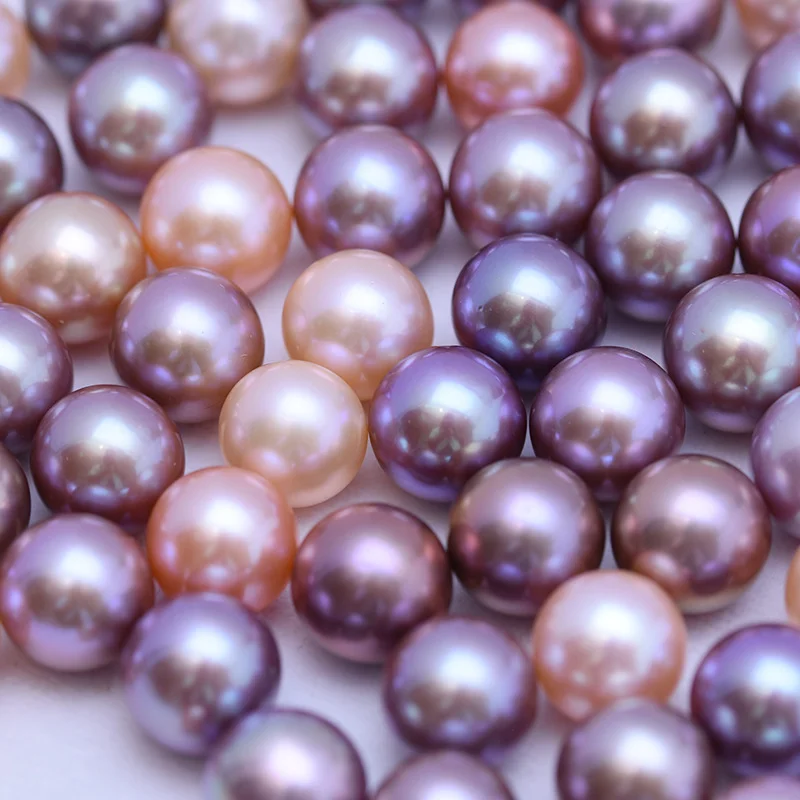 

ED146Lefei Fashion Classic Luxury 5A Pink Purple Strong Luster Few Flaw Freshwater Pearl DIY Necklace Earrings Charms Women Gift
