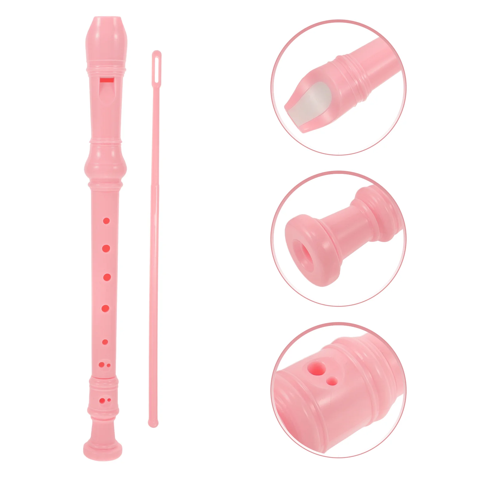 

Whistle 8 Hole Clarinet Instruments Soprano Recorder for Teens Pink Pvc Primary School Audio