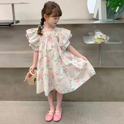 Girls' Summer Dress Korean Version Foreign Style Little Girl Princess Dress Tide 110-160cm