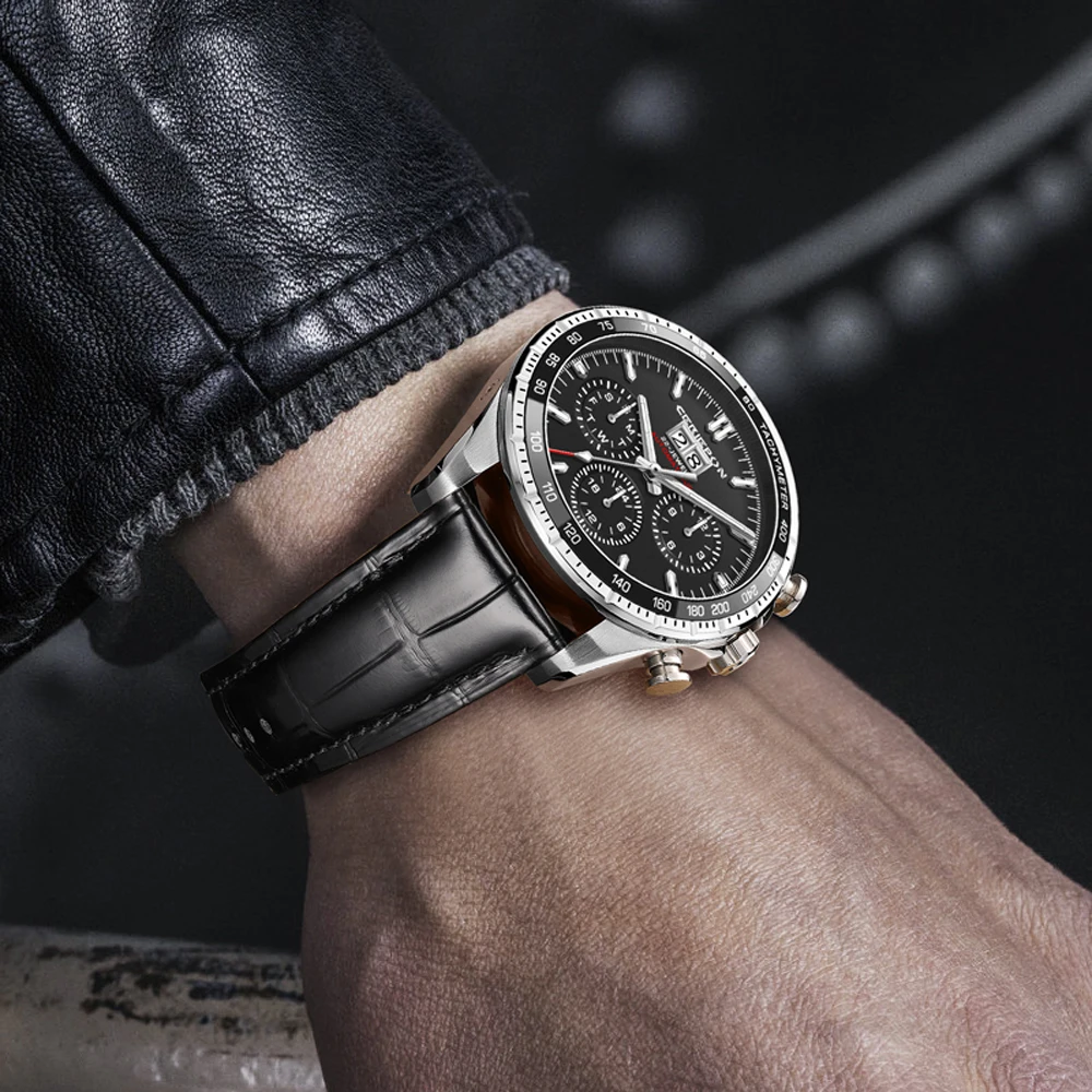 Reloj mecánico automático para hombre, relojes Pagani Designs para hombre, relojes de pulsera deportivos con banda de cuero, reloj Masculino