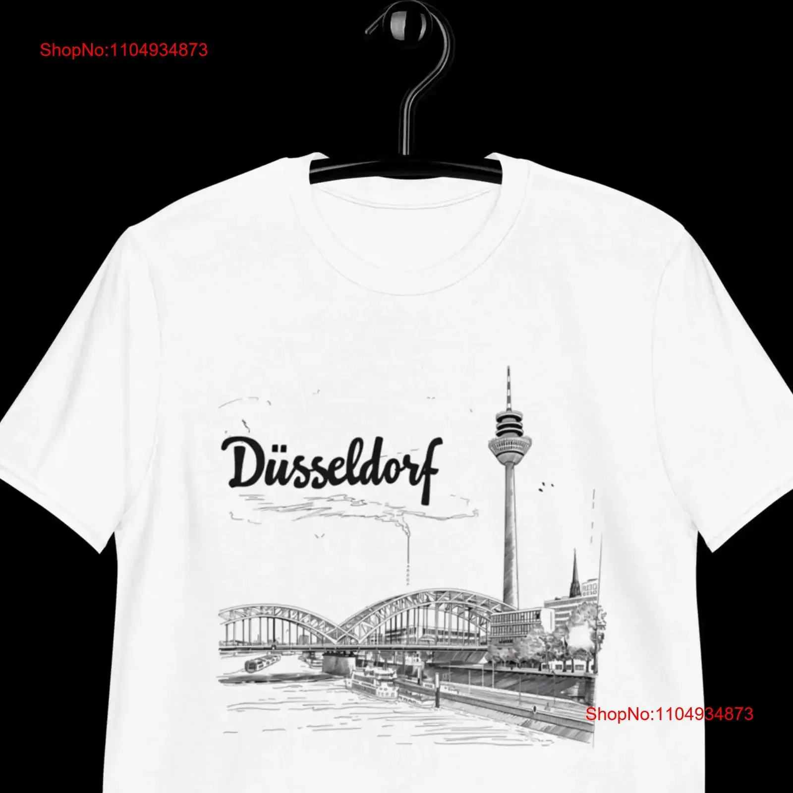 ديزيلدورف تي شيرت ألمانيا الذاكرة تذكارية شمال الراين وستفاليا فكرة خمر غسلها أزياء أوم تنوعا أنيقة قليلا