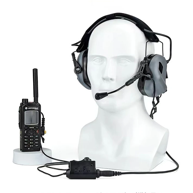 EARMOR-M31 Tactical Headset Microphone Kit, Audio Cable, Radio, Communication, Intercom