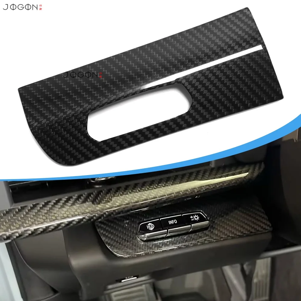 Cubierta de Marco para Botón de Faros Delanteros de Consola Automotriz, 100% Fibra de Carbono Real, para Chevrolet Corvette C8 Coupé Convertible 2020-2026