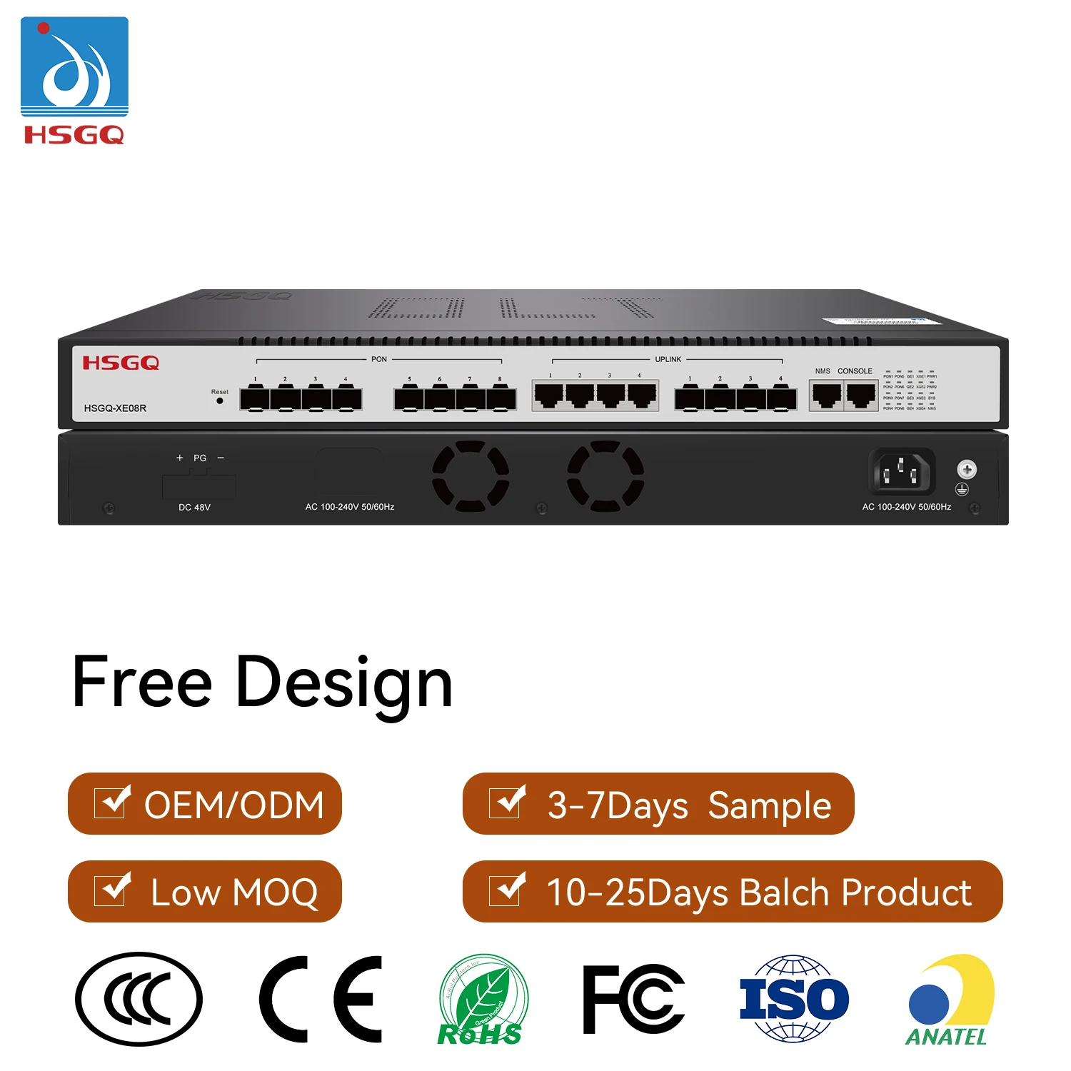 Epon Olt 4/8 Pon 4 SFP 1.25g/10g Sc Web Management SFP Px20+ Px20++ Px20+++/C+/C++ Ui Open Software Fiber Olt FTTH