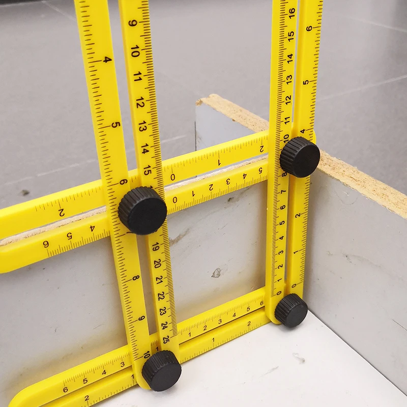 Sampling contour outline fold ruler vernier caliper Activity Corner Four edges Right angle length hexagonal outer contour line