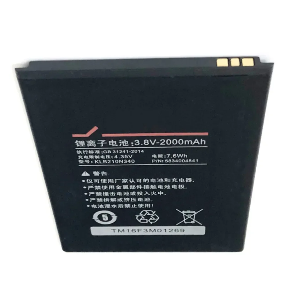 size replacement battery 2000mah 3.8v For KLB210N340 KONKA R1 R5 Vivax FLY 2 mobile phone batteries