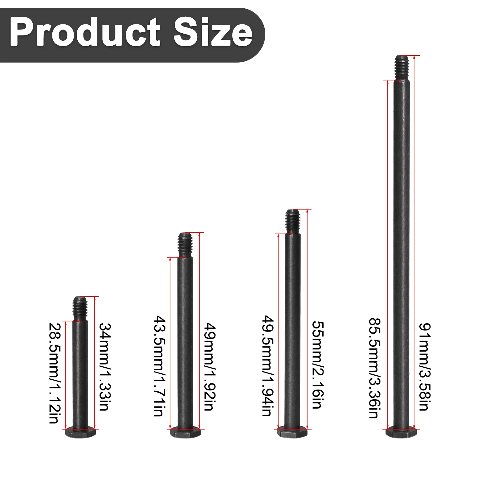 HFLRC 16PCS Body Mount Pin Hinge Steel Screw Set with Drill Bit for Traxxas XRT X-Maxx 1/5 1/6 8S RC Monster Truck Upgrade Paets