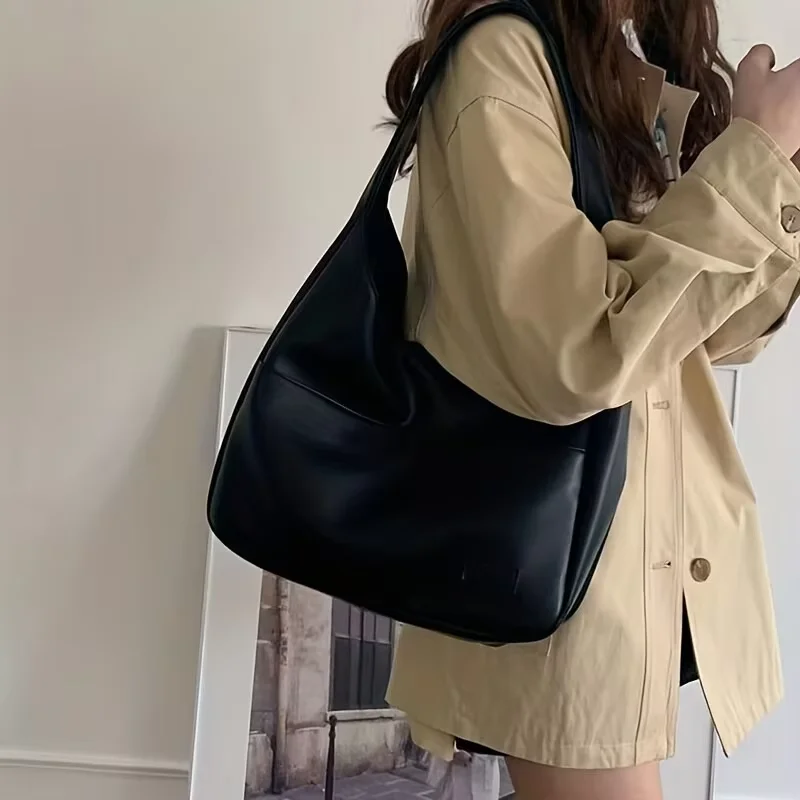 Bolso de mano de gran capacidad para mujer, bolso de hombro de moda, Simple y versátil, bolso de viaje, bolso de aula para estudiantes