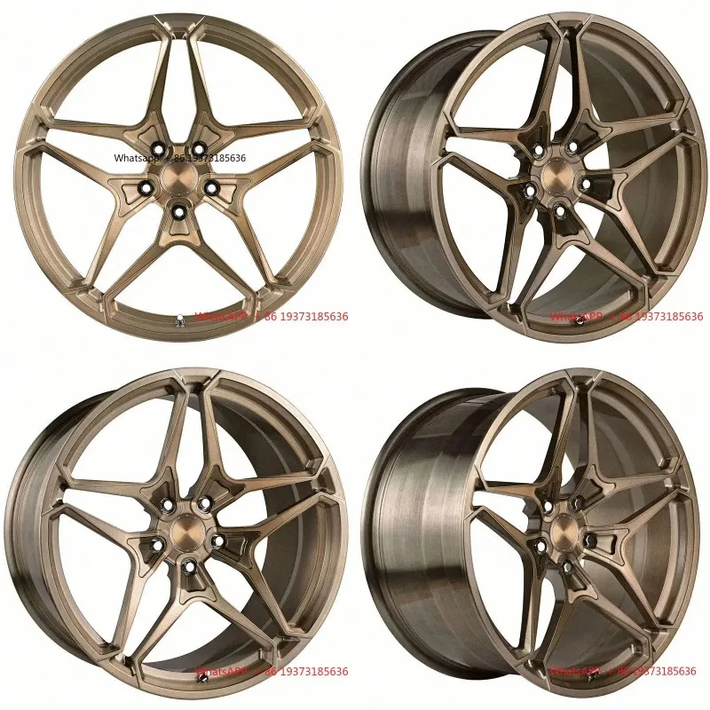 Luxury Brushed Bronze Car Wheel Rims 17 18 19 21 22 23 24 Inch  Custom Forged Wheels for Mercedes Benz C-Class E-Class