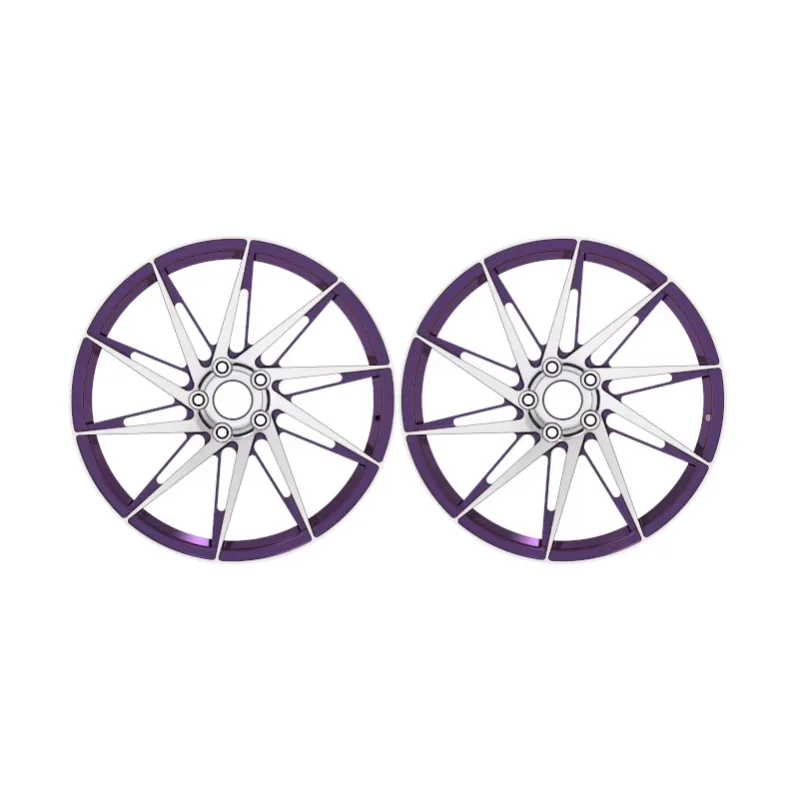 Luxury Honorable Purple Wheel Machined Surface Forged Wheel OEM ODM Custom Wheel