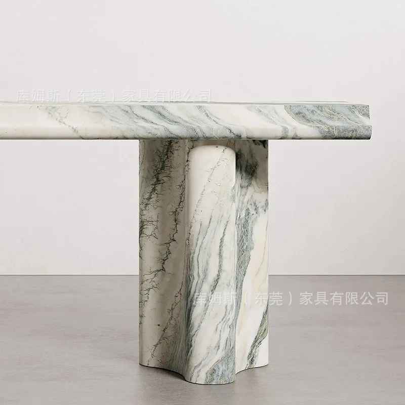 Natural marble entrance table, living room, household light luxury entrance table, entrance hall