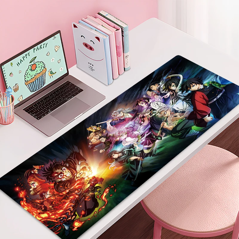 Alas Mouse Besar Demon Slayer Akaza E-sport Game Player Mouse Pad Laptop Keyboard Pad Non-slip Mat Coaster PC HD Karpet Mousepad