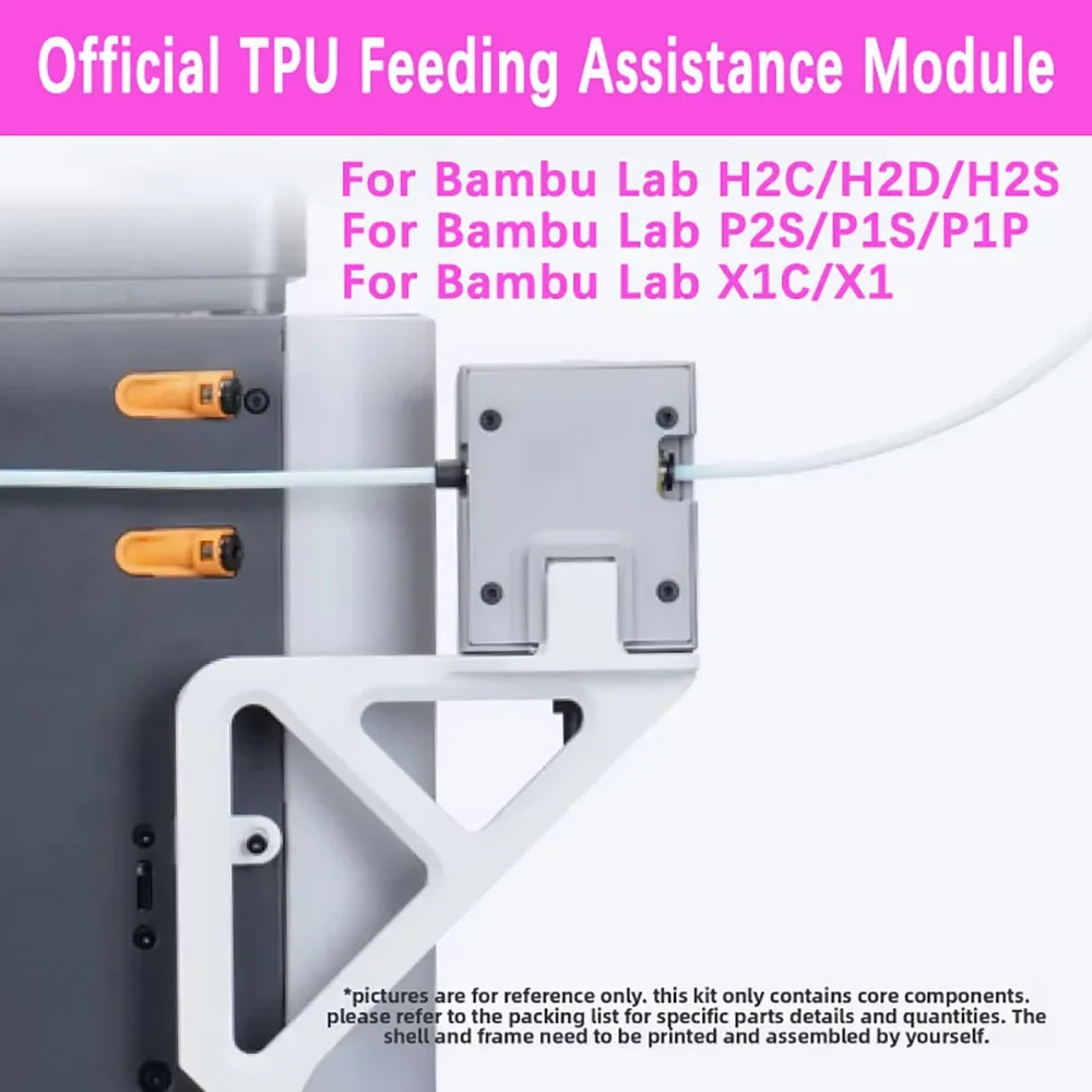 Official Original TPU Filament Feeding Assistance Module For Bambu Lab H2C H2D H2S P2S P1S P1P X1 X1C 3D Printer Accessory