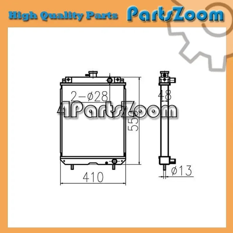 

Fits Caterpillar E303 E303CR MM30CR MM40CR excavator Radiator 143-2296 1432296