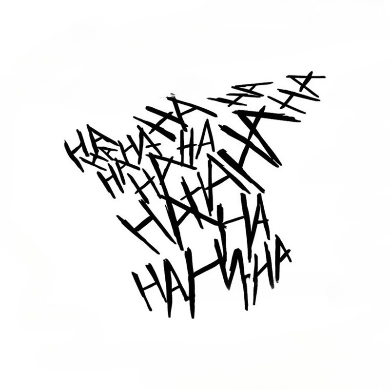 

1ps HAHAHA helmet stickers car and motorcycle decals English-language helmet stickers window and bumper decals