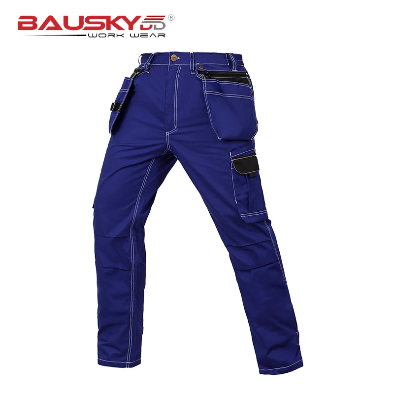 Bauskydd Lightweight Summer Work Pants Electrician Cargo Pants Men With Multi Pockets Working Mants Men Workwear Long Trousers