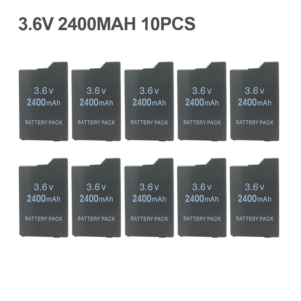 

10PCS 3.6V 2400mah Li-ion Rechargeable Battery for Sony PSP2000 PSP3000 PSP 2000 3000 PSP-S110 PlayStation Portable Gamepad