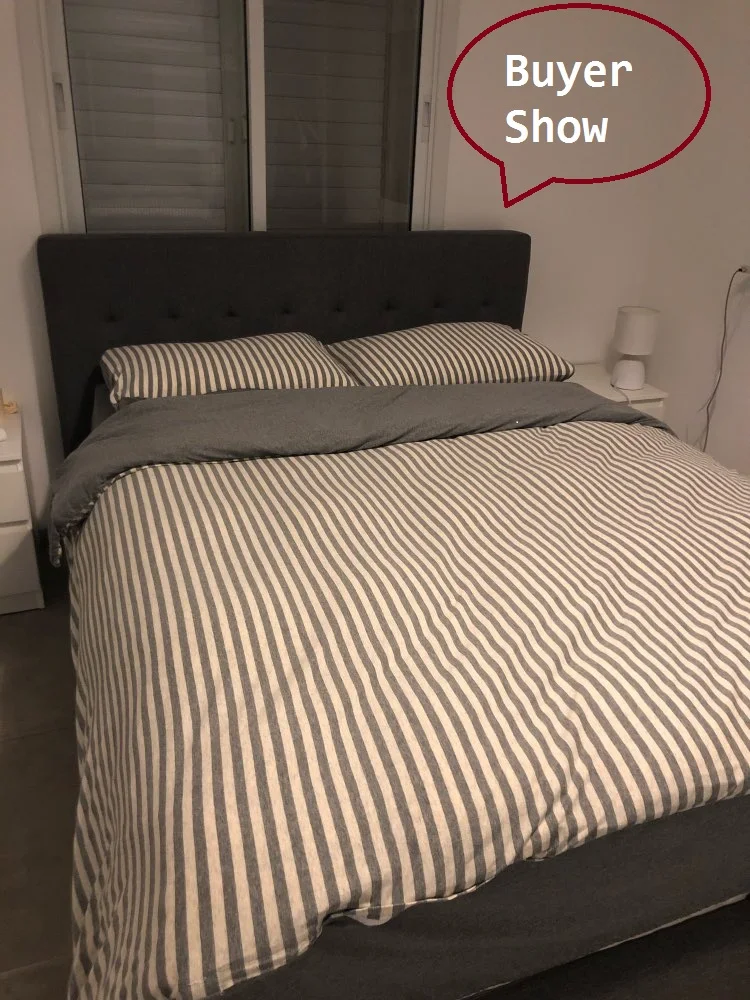 Junwell 100% Cotton Yarn dyed Jersey Duvet Cover Japanese Style Simple Stripe Design Soft Quilt Cover Set