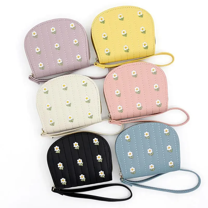 

Pu Leather Coin Purse Women Wallet Sweet Print Clutch Zipper Small Change Soft Bag Mini Card Cash Holder Dollars Pocket﻿