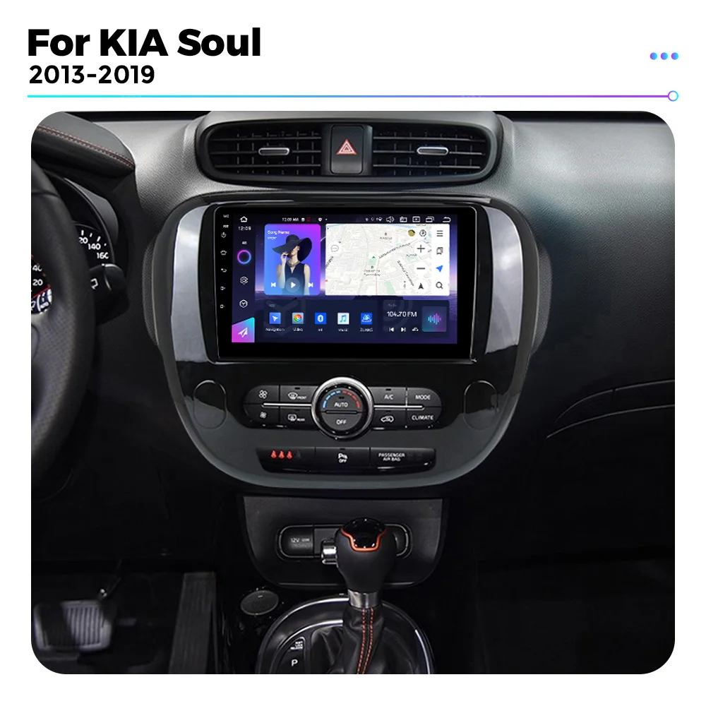 Car Wireless Radio Android BT5.0  For KIA Soul 2014-2018 4G WIFI 8 Core 2din Multimedia Video Carplay Auto navigation GPS Player