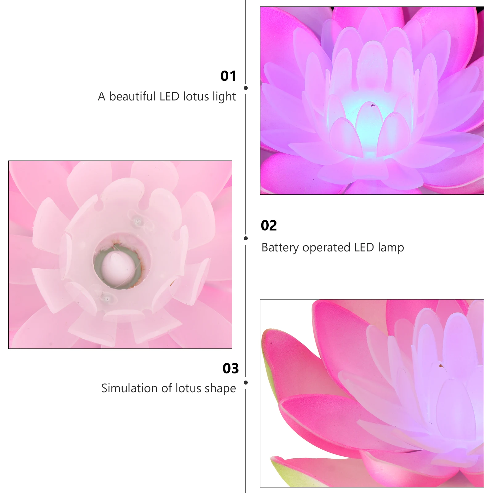 

Lotus Lantern Festival Decoration Light Ornament Operated Decorate Lamp
