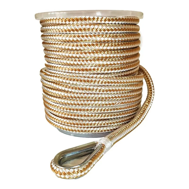 Boat Rope,Nylon Mooring Rope,Multi-functional Dock Line Rope 9.5mm*30m for Survival , Boating,Sports Camping, Hiking (5850LB)