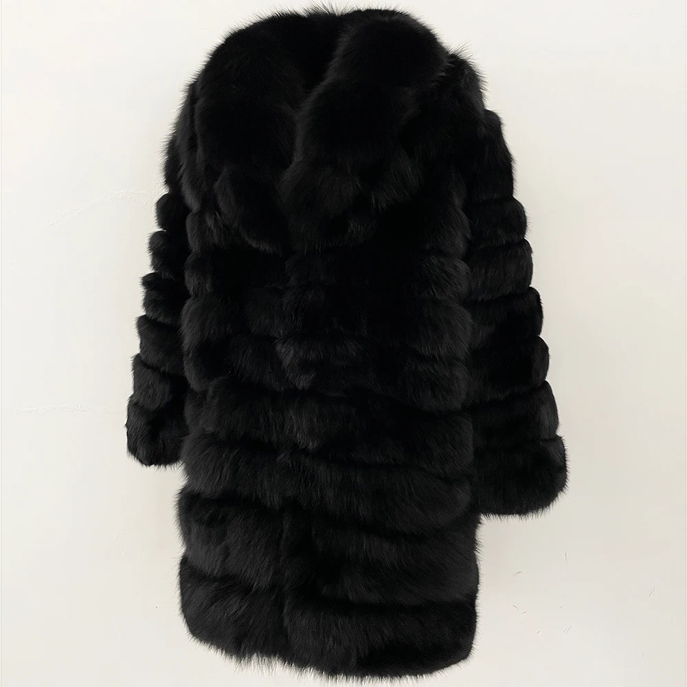 MENINA 2025 ใหม่ฤดูใบไม้ร่วงฤดูหนาวปรับความยาวขนสัตว์กระต่ายธรรมชาติเสื้อแฟชั่นเสื้อผ้าผู้หญิงหลวมสีดําเสื้อขนสัตว์หญิง