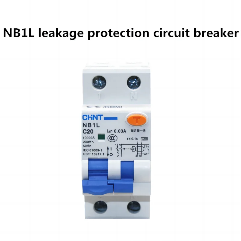 

CHINT NB1L RCBO Type A 10A 16A 32A 40A 30MA Residual Current Operated Circuit Breaker with Over-current Protection Magnetic