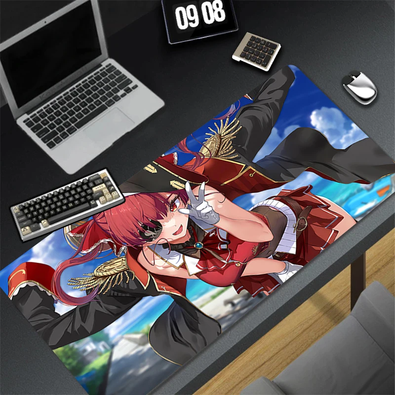 

Computer Gaming Accessories HD Mousepad Office PC Mouse Pad Hololive Houshou Marine Keyboard Pad Desk Decoracion Anime Desk Mat