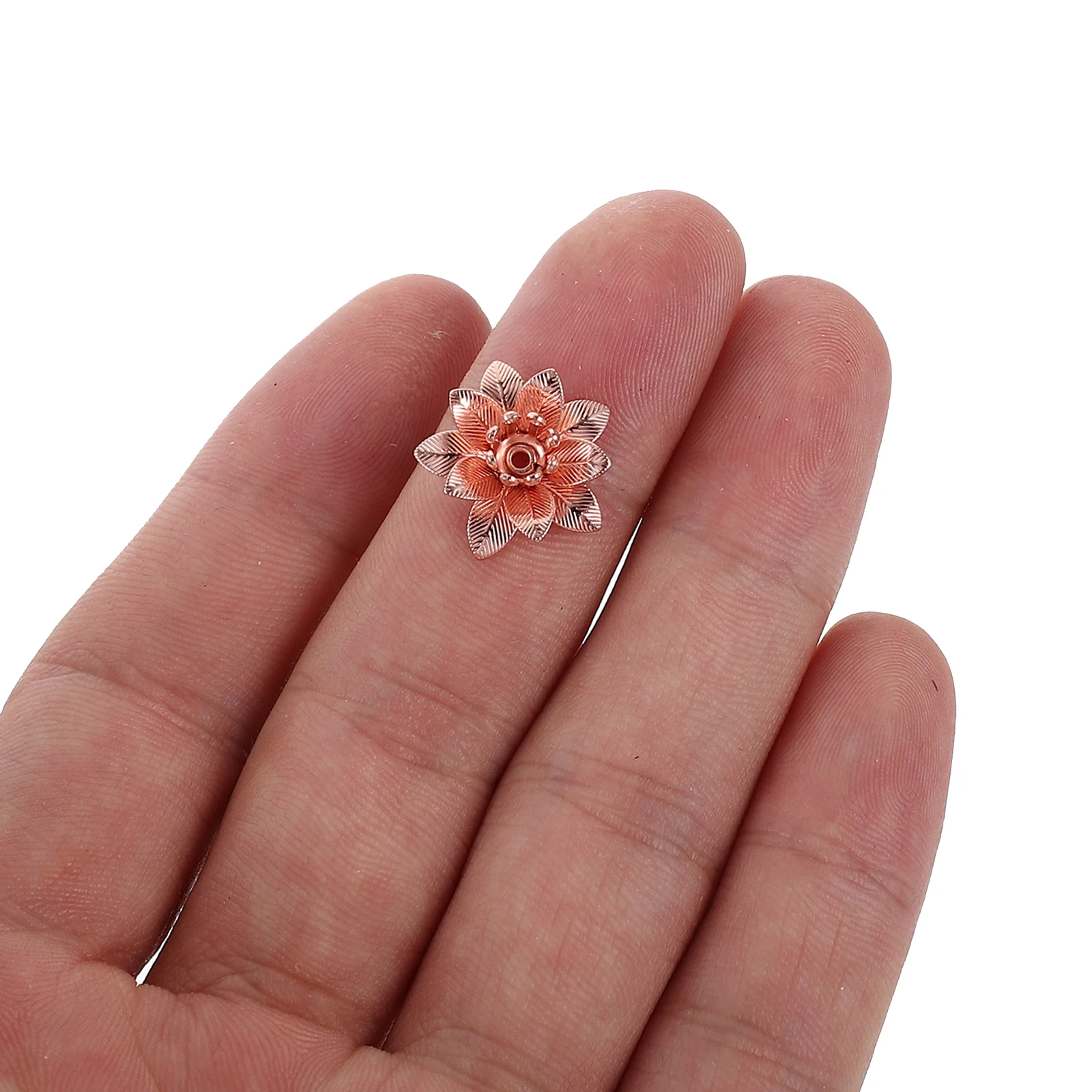 

50pcs Flowers Jewelry Accessories DIY Charms Pendants for Necklace Earrings Bracelet Making Copper Decorative Supplies Mini
